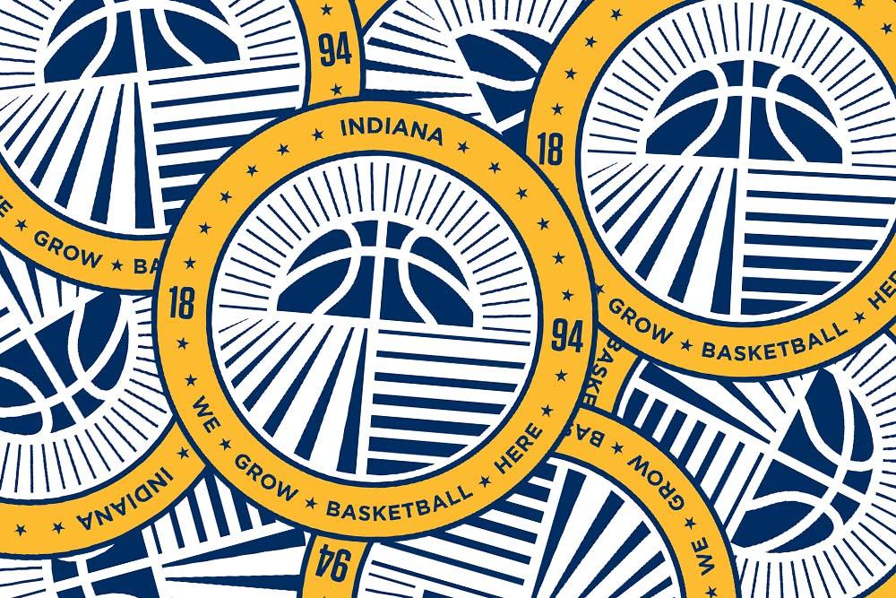 Derrière le logo des Indiana Pacers